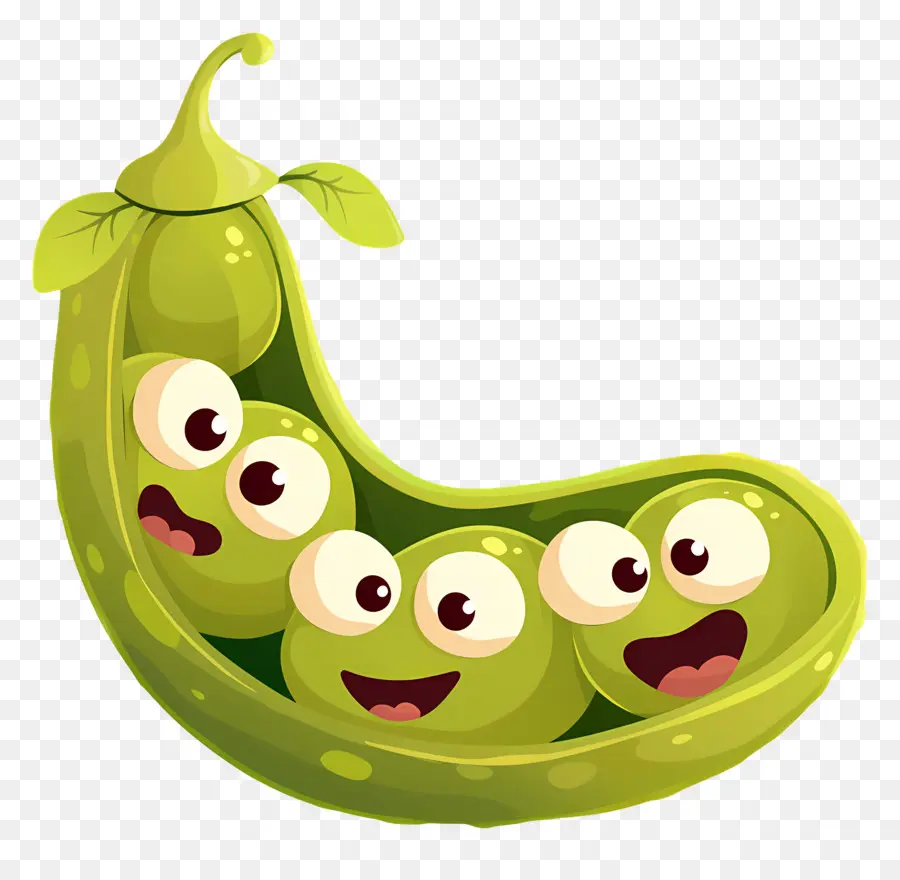 Kacang Polong Kawaii，Kacang Polong Di Pod PNG