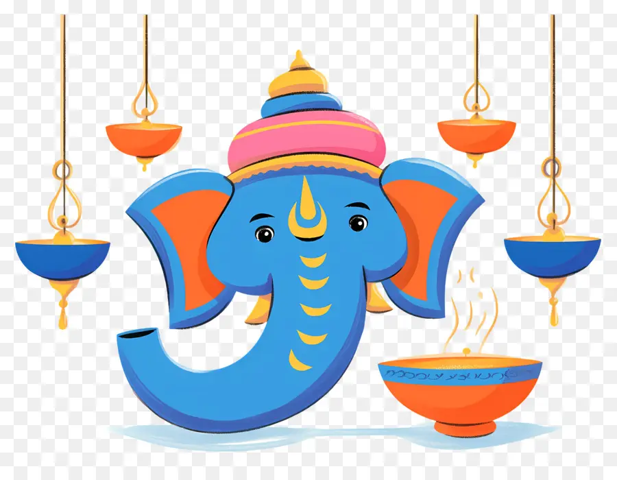 Ganesa Chaturthi，Gajah Biru PNG