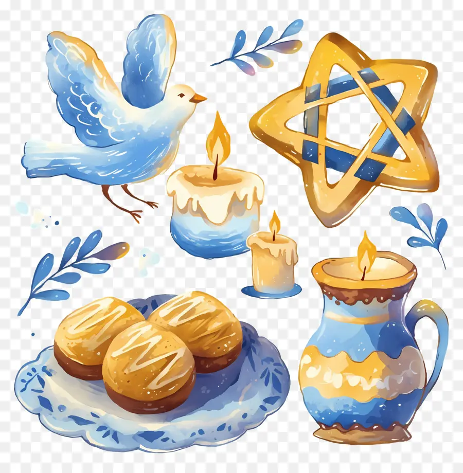 Dekorasi Hanukkah，Simbol Hanukkah PNG