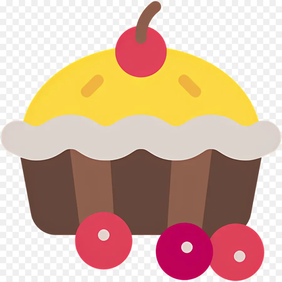 Pai Berisi Buah Ceri，Cupcake Dengan Ceri PNG