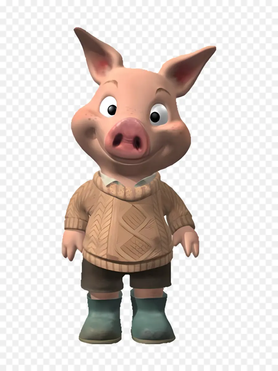 Babi，Babi Kartun Dengan Sweter PNG