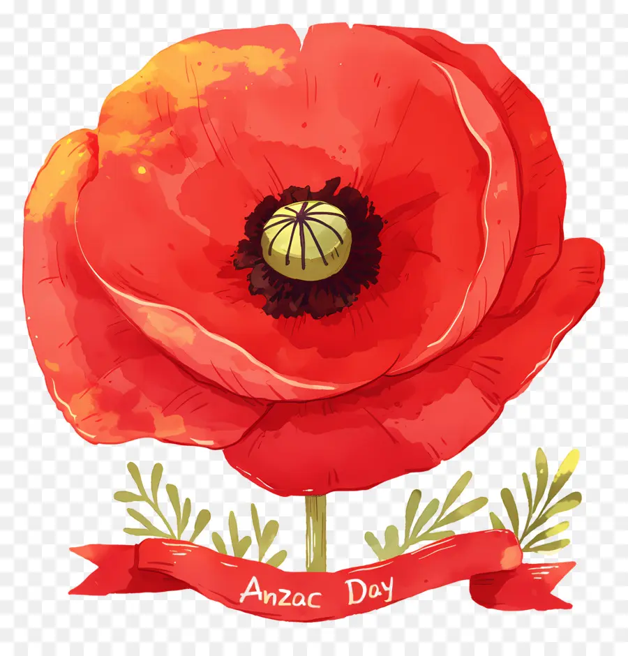 Hari Anzac，Bunga Poppy Hari Anzac PNG