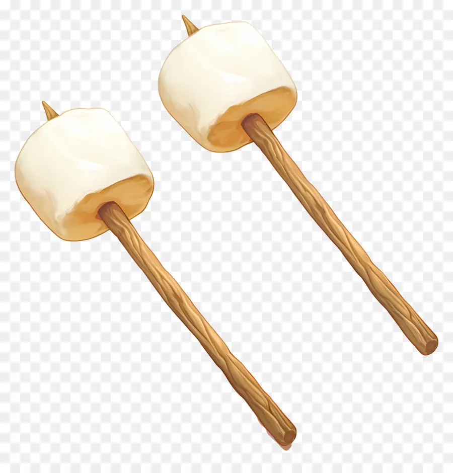 Marshmallow，Marshmallow Di Tongkat PNG