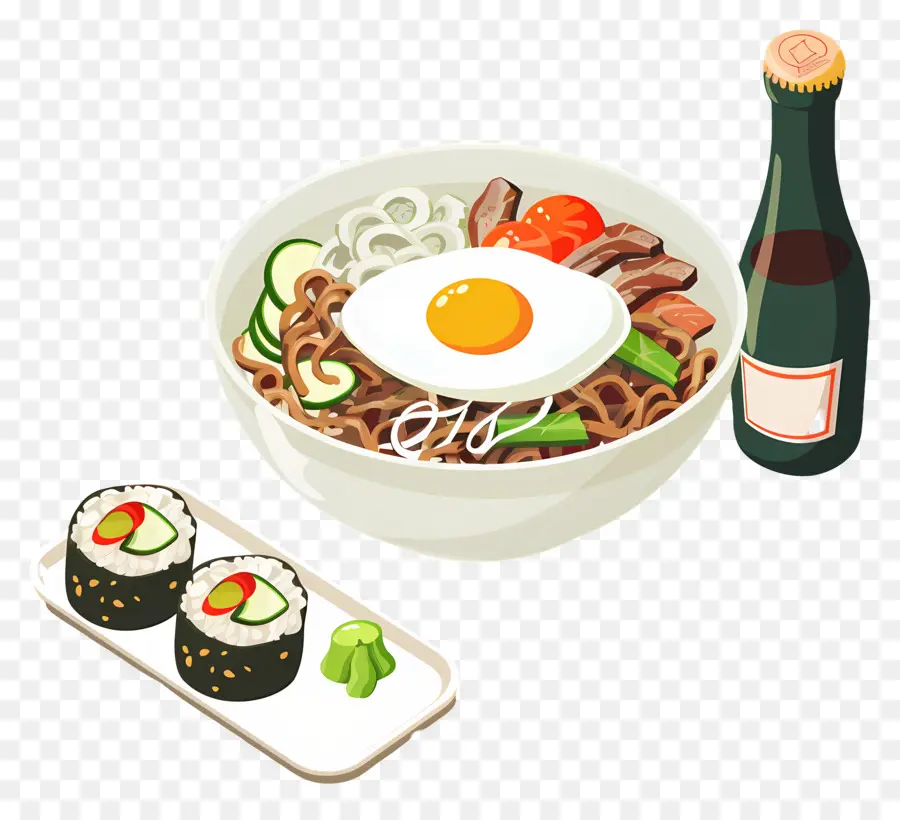 Makanan Korea，Mangkuk Mie PNG