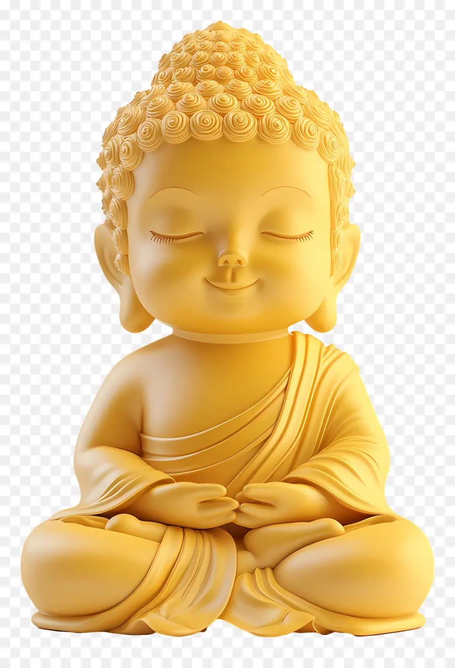 Budha Yang Lucu，Patung Buddha Perunggu PNG