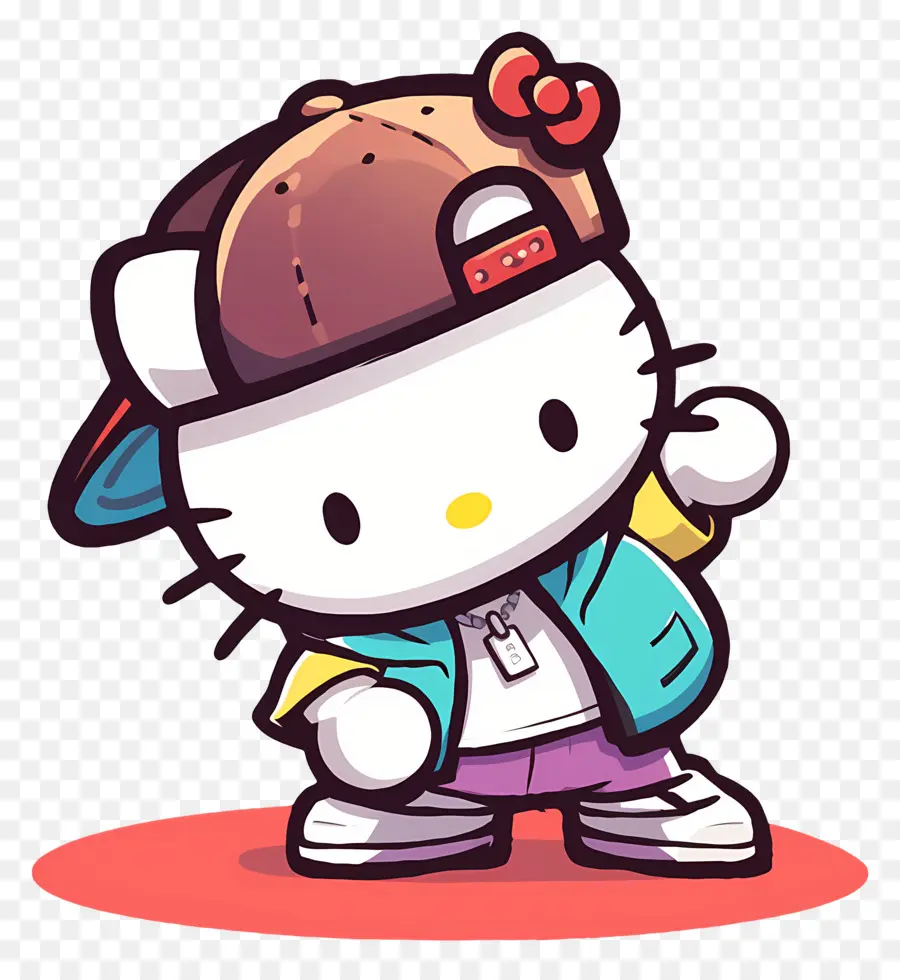 Halo Kitty，Kucing Kartun PNG