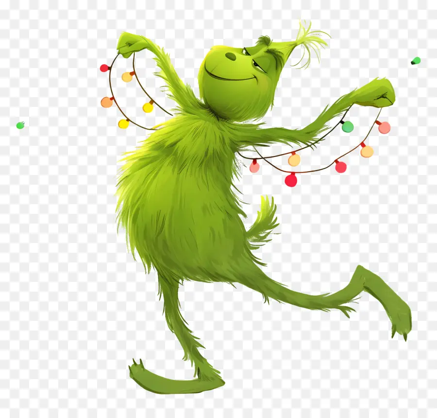 Kartun Grinch，Karakter Hijau PNG