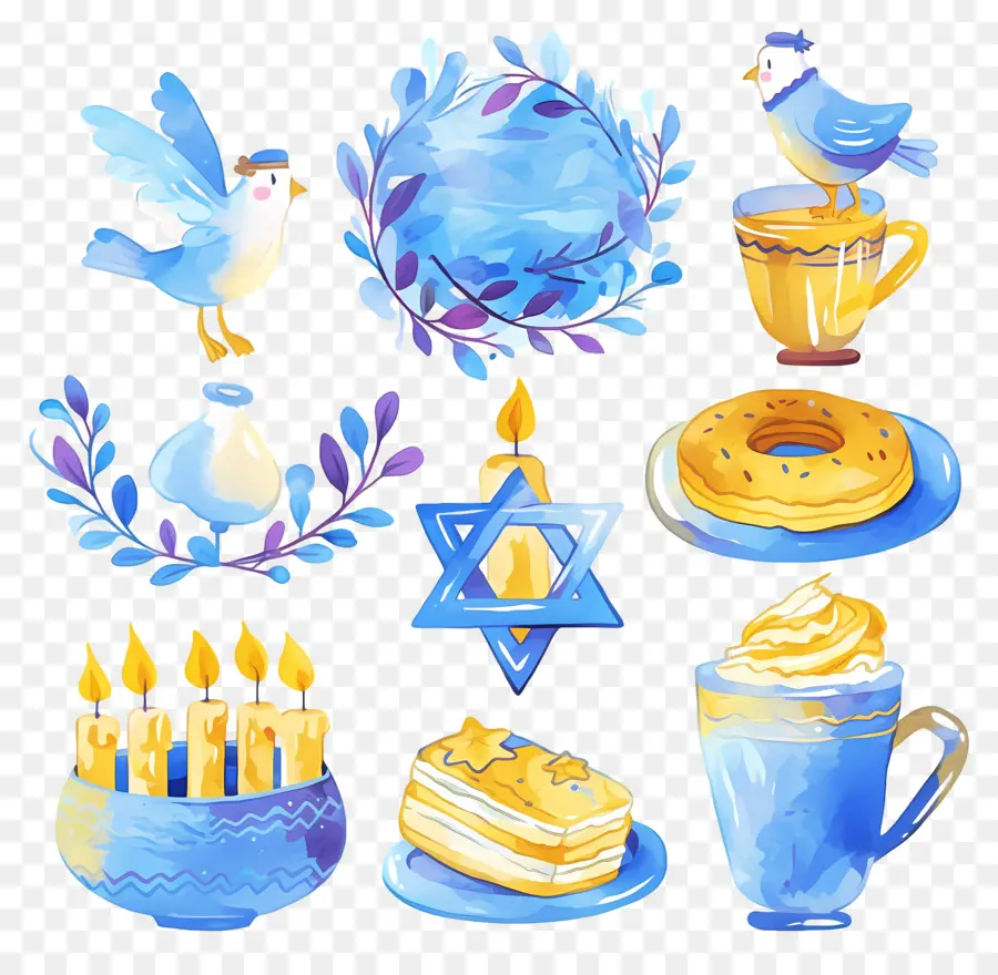 Dekorasi Hanukkah，Simbol Hanukkah PNG