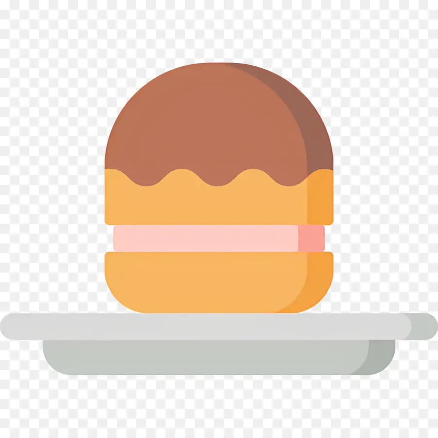 Profiterol，Burger Di Piring PNG