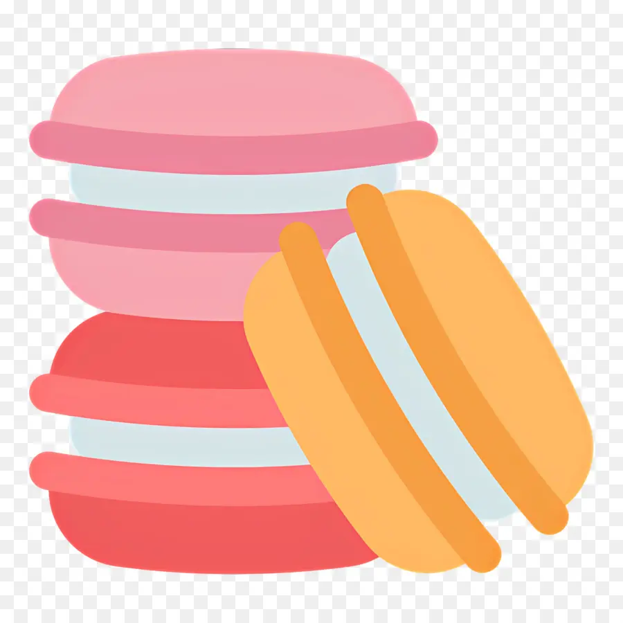 Kue Kering，Macaron Berwarna Warni PNG