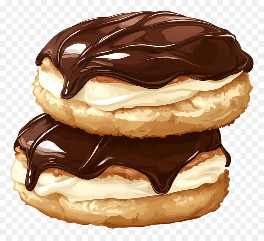 Profiterol，Donat Coklat PNG