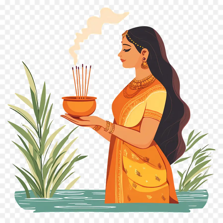 Chhath Puja，Wanita Berpakaian Tradisional PNG