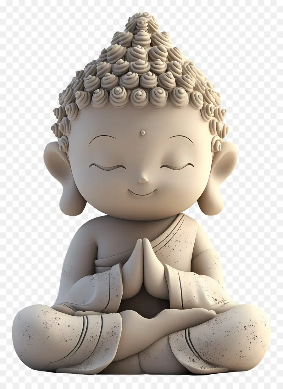 Budha Yang Lucu，Patung Buddha Perunggu PNG