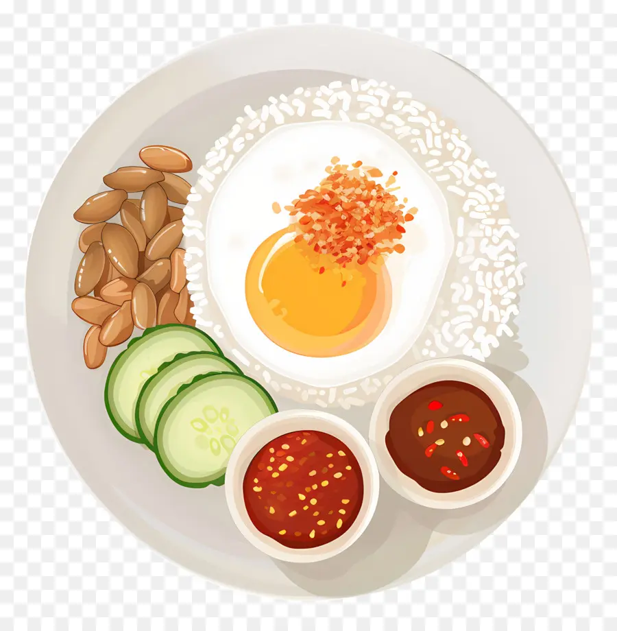 Hidangan Malaysia，Hidangan Nasi Dan Telur PNG