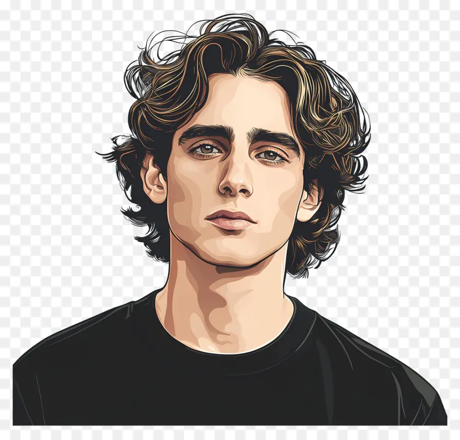 Timothee Chalamet，Potret Berwarna Warni PNG