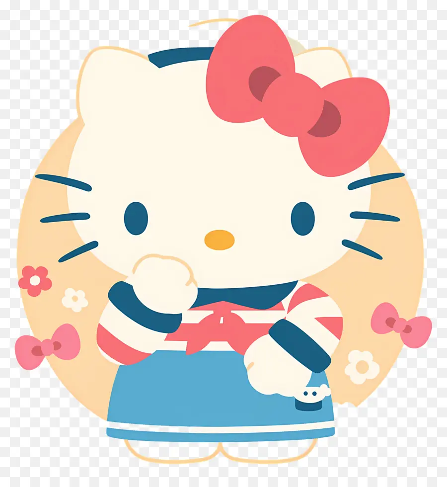 Hello Kitty Yang Lucu，Kucing Kartun Dengan Stroberi PNG