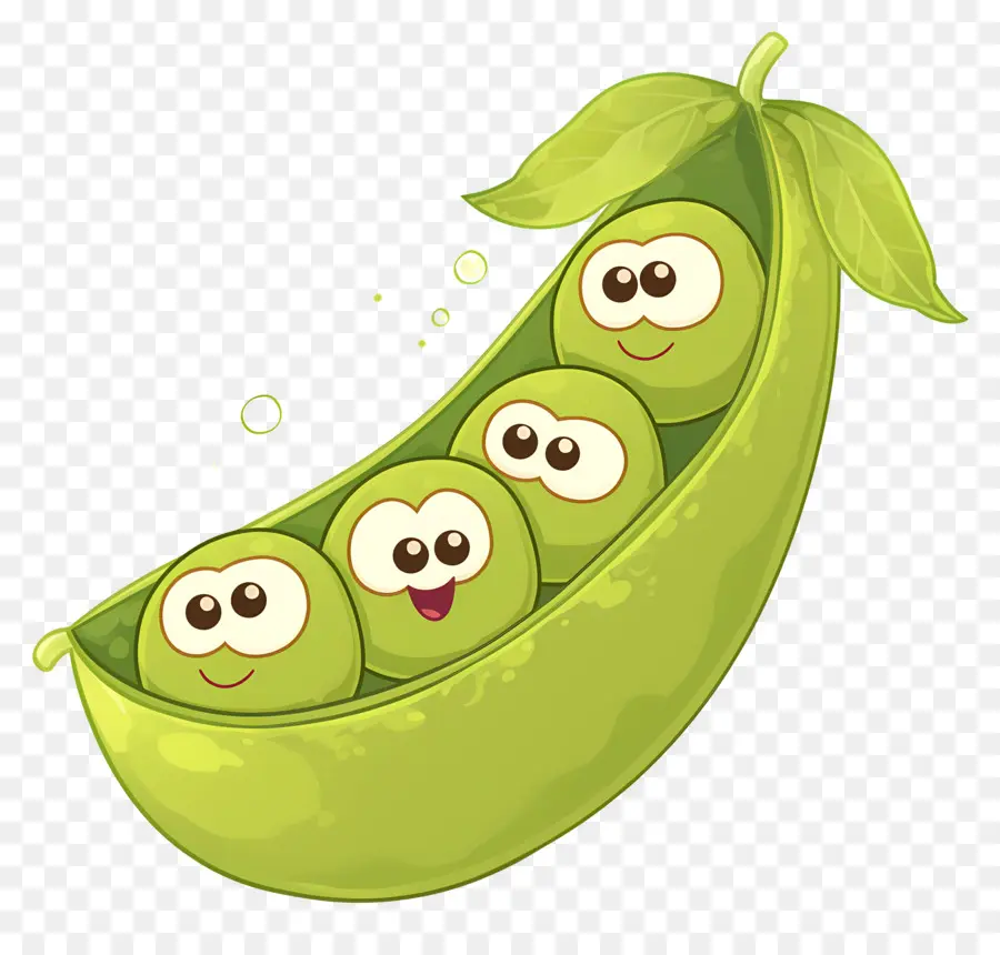 Kacang Polong Kawaii，Kacang Polong Di Pod PNG