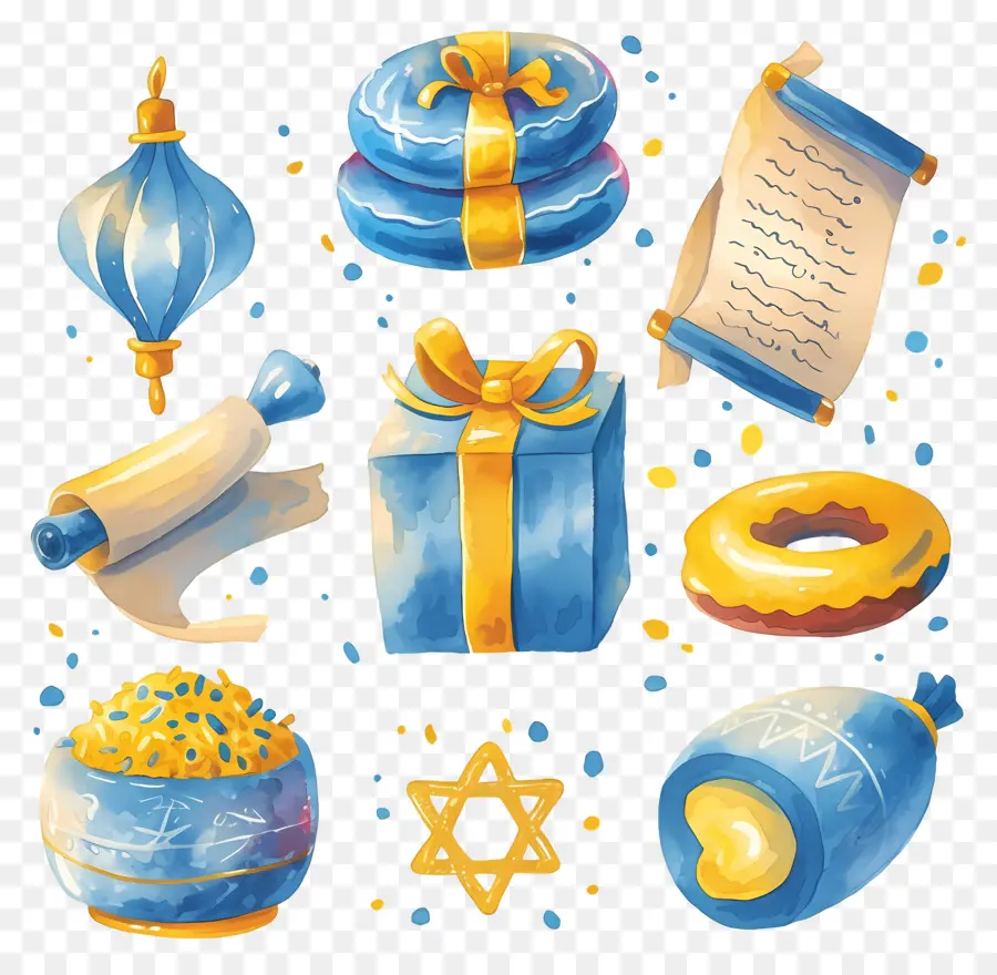 Dekorasi Hanukkah，Barang Hanukkah PNG