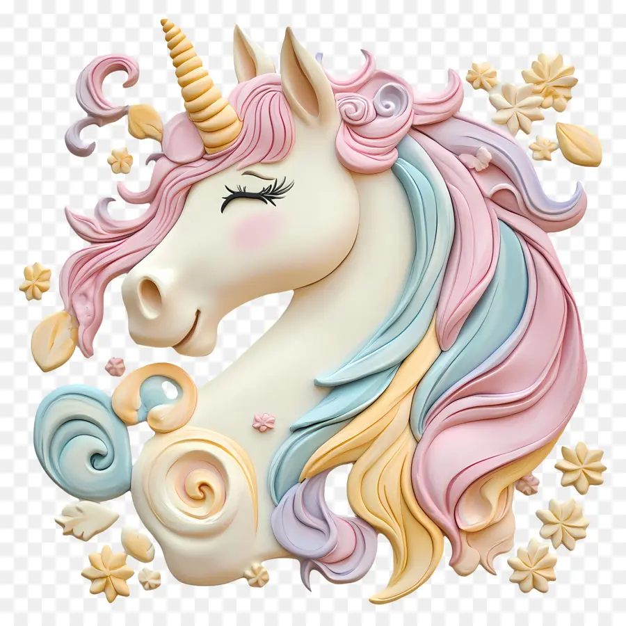 Unicorn Pastel，Berwarna Warni PNG