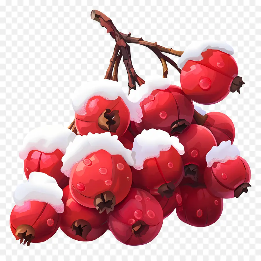 Berry Musim Dingin，Berry Bersalju PNG