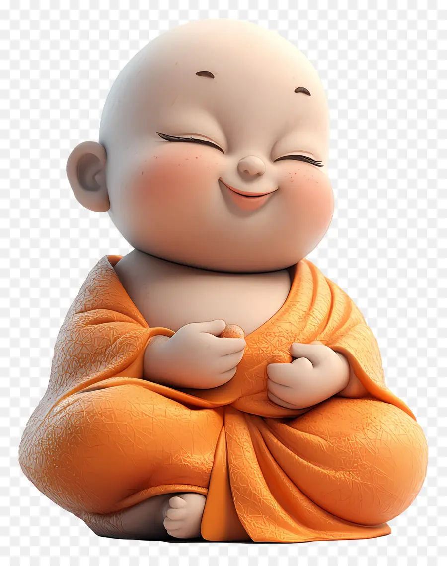 Budha Yang Lucu，Biksu Kartun PNG