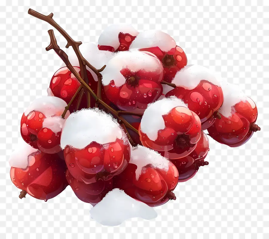 Berry Musim Dingin，Berry Bersalju PNG