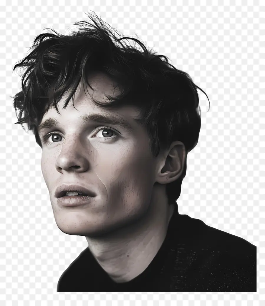 Eddie Redmayne，Potret Hitam Putih PNG