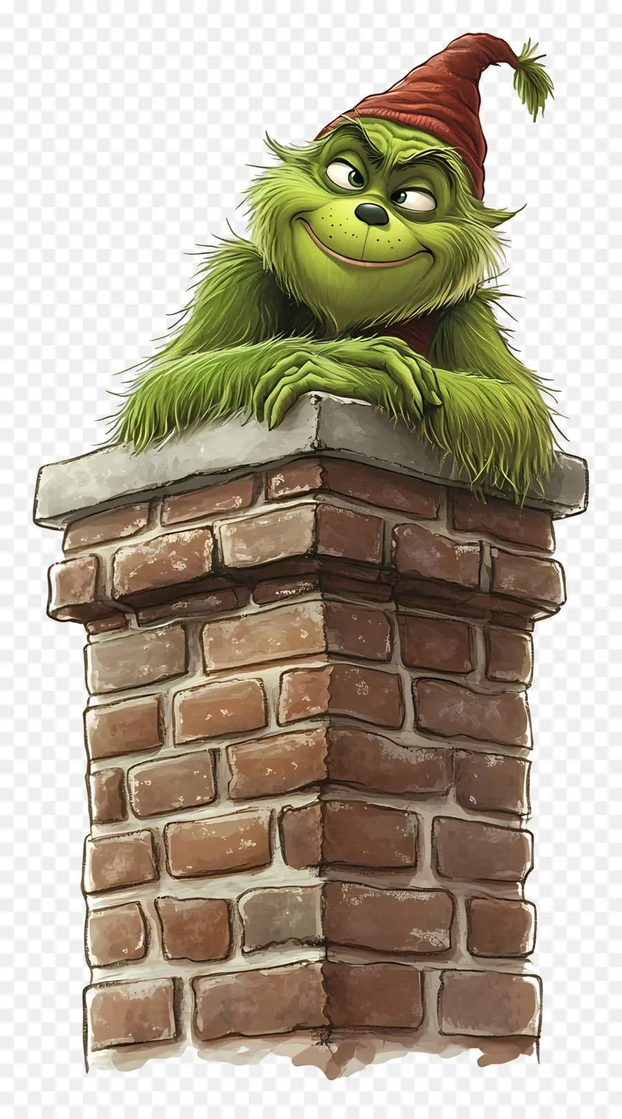 Santa Si Grinch，Karakter Hijau PNG