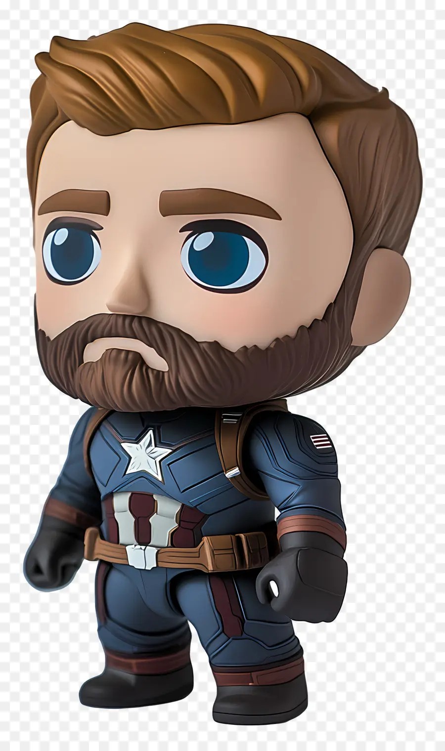 Chris Evans，Pahlawan Chibi Dengan Jenggot PNG