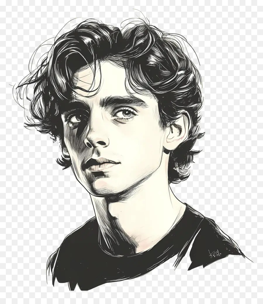 Timothee Chalamet，Potret Berwarna Warni PNG