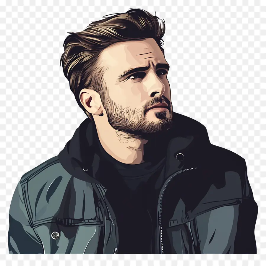 Chris Evans，Pria Berjaket PNG