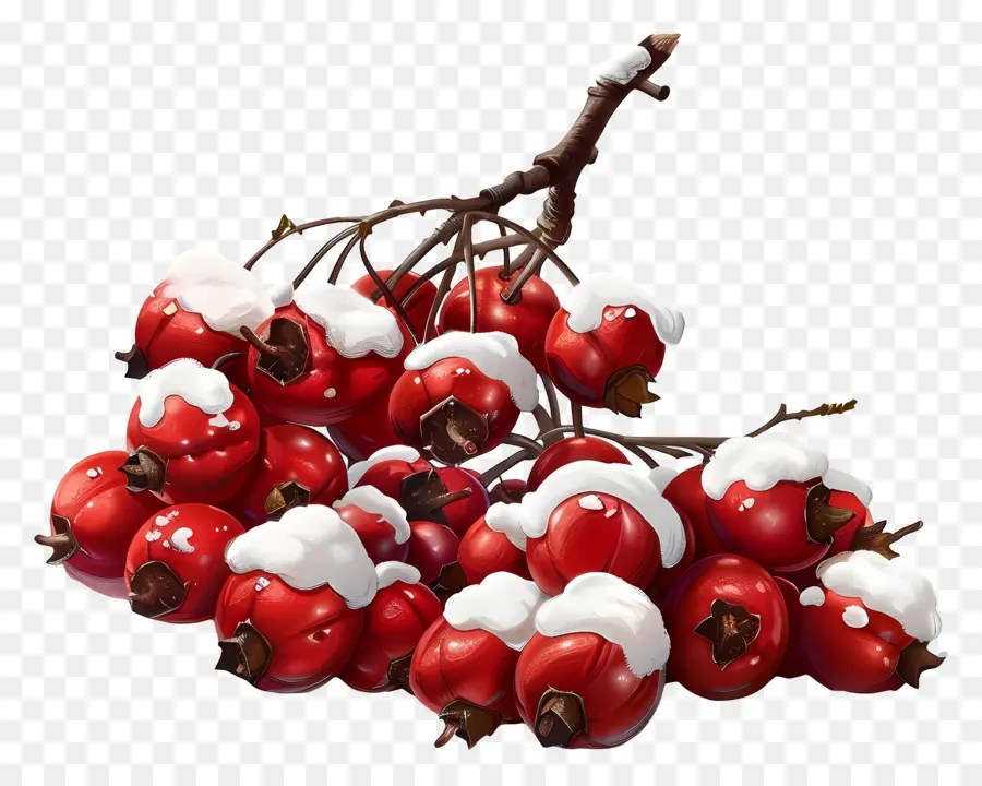 Berry Musim Dingin，Berry Bersalju PNG