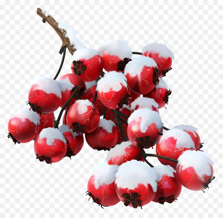 Berry Musim Dingin，Berry Bersalju PNG