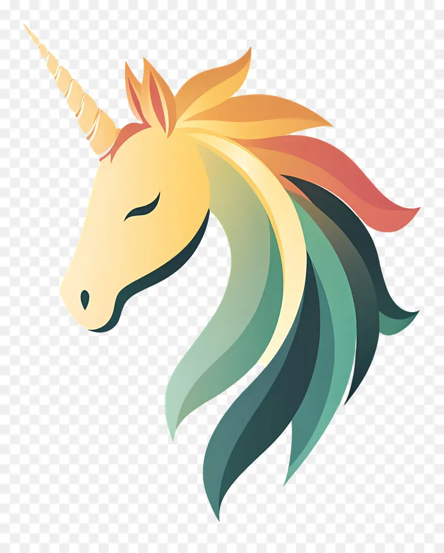 Unicorn Pastel，Unicorn Berwarna Warni PNG