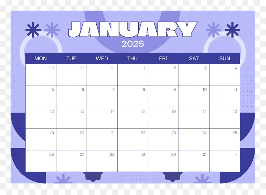 Kalender Januari 2025，Tanggal PNG