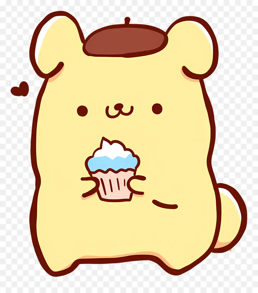 Pompompurin，Anjing Lucu Dengan Cupcake PNG