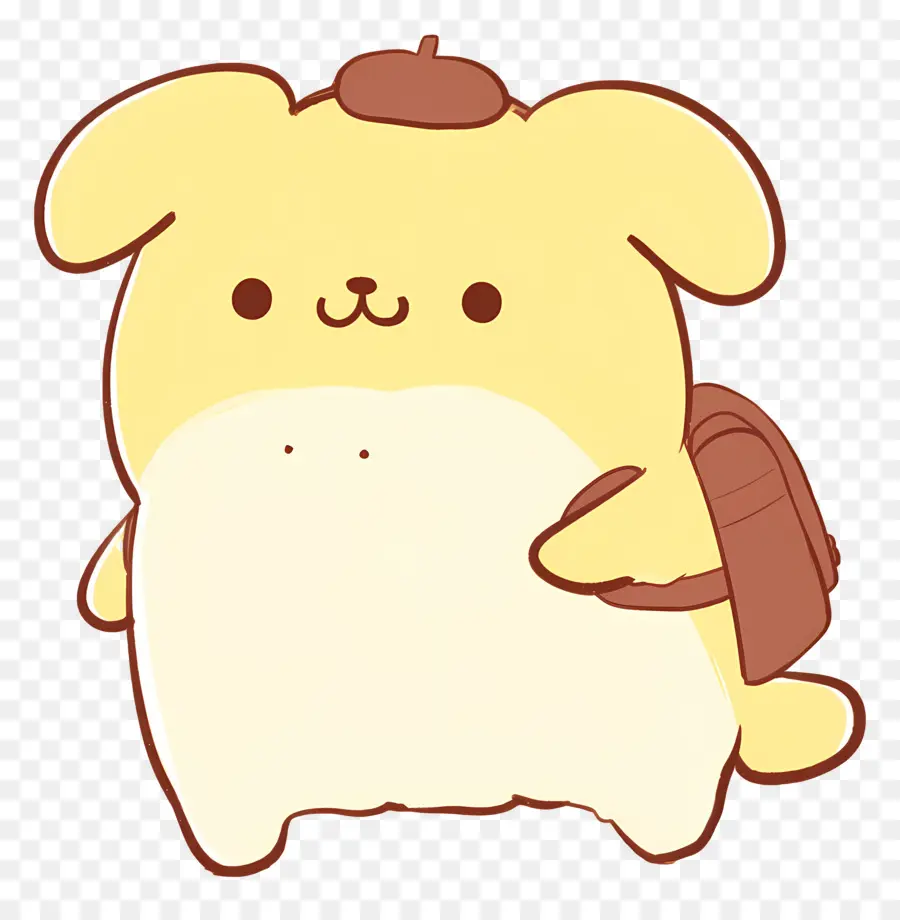 Pompompurin，Anjing Lucu Dengan Ransel PNG