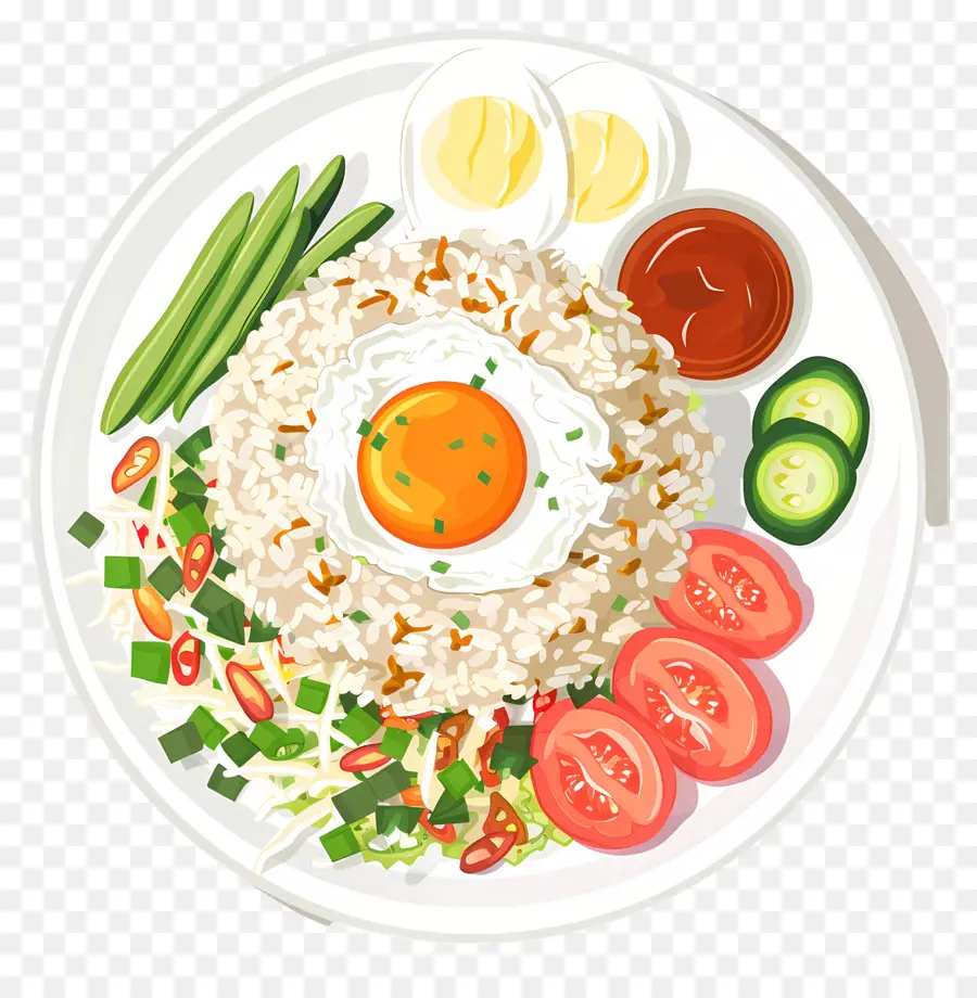 Nasi Goreng，Nasi Goreng Dengan Telur PNG