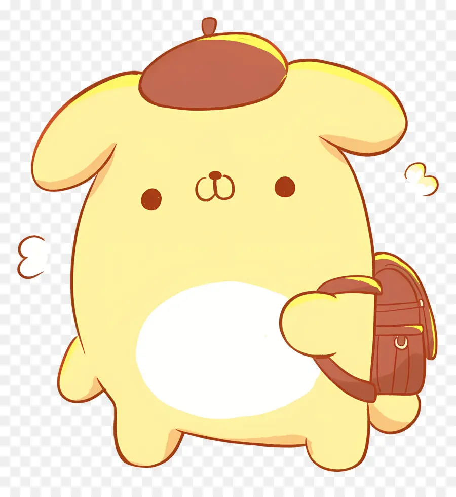 Pompompurin，Anjing Lucu Dengan Ransel PNG