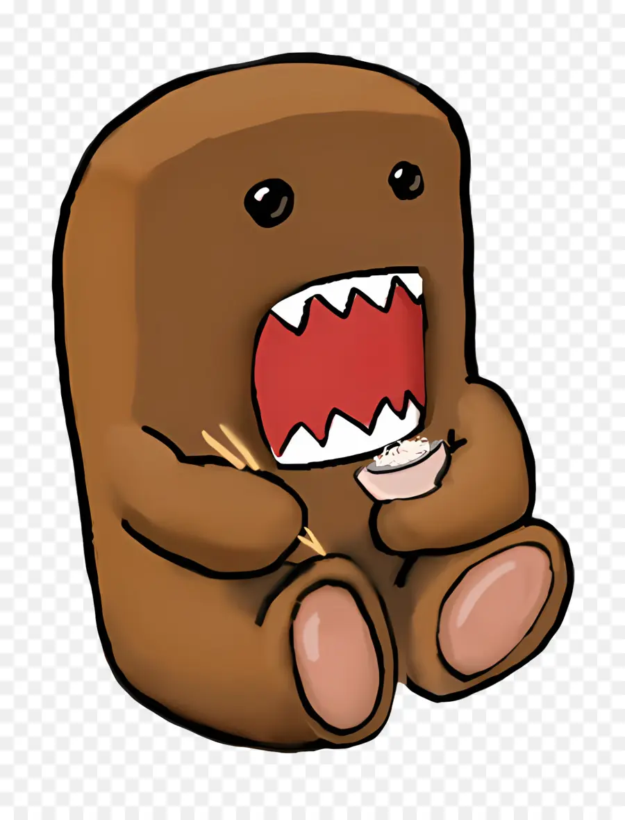 Domo Kun，Monster Coklat PNG