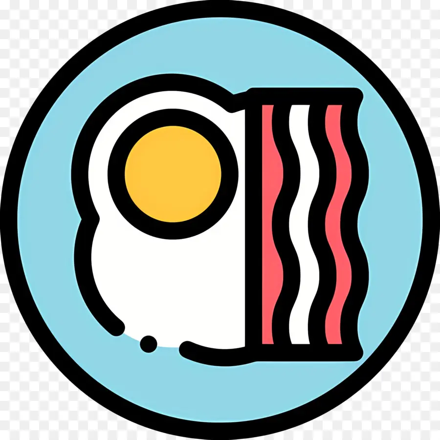 Bacon Dan Telur，Piring Sarapan PNG