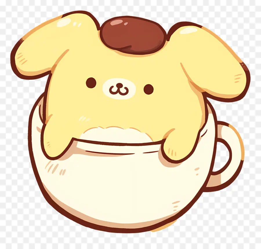 Pompompurin，Hewan Lucu Dengan Kopi PNG