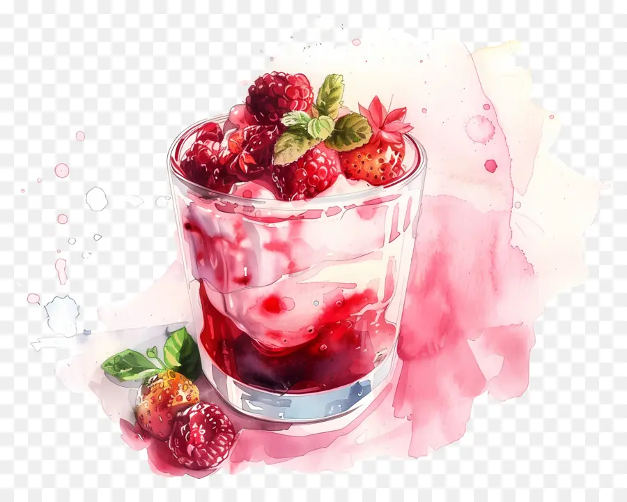 Hari Parfait Nasional，Makanan Penutup Berry Dalam Gelas PNG