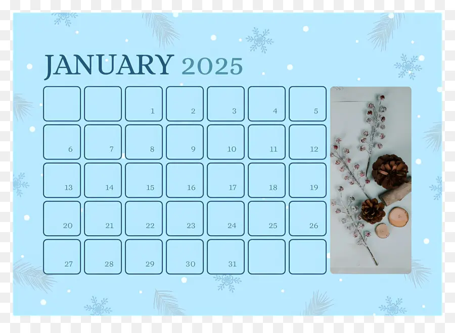 Kalender Januari 2025，Tanggal PNG