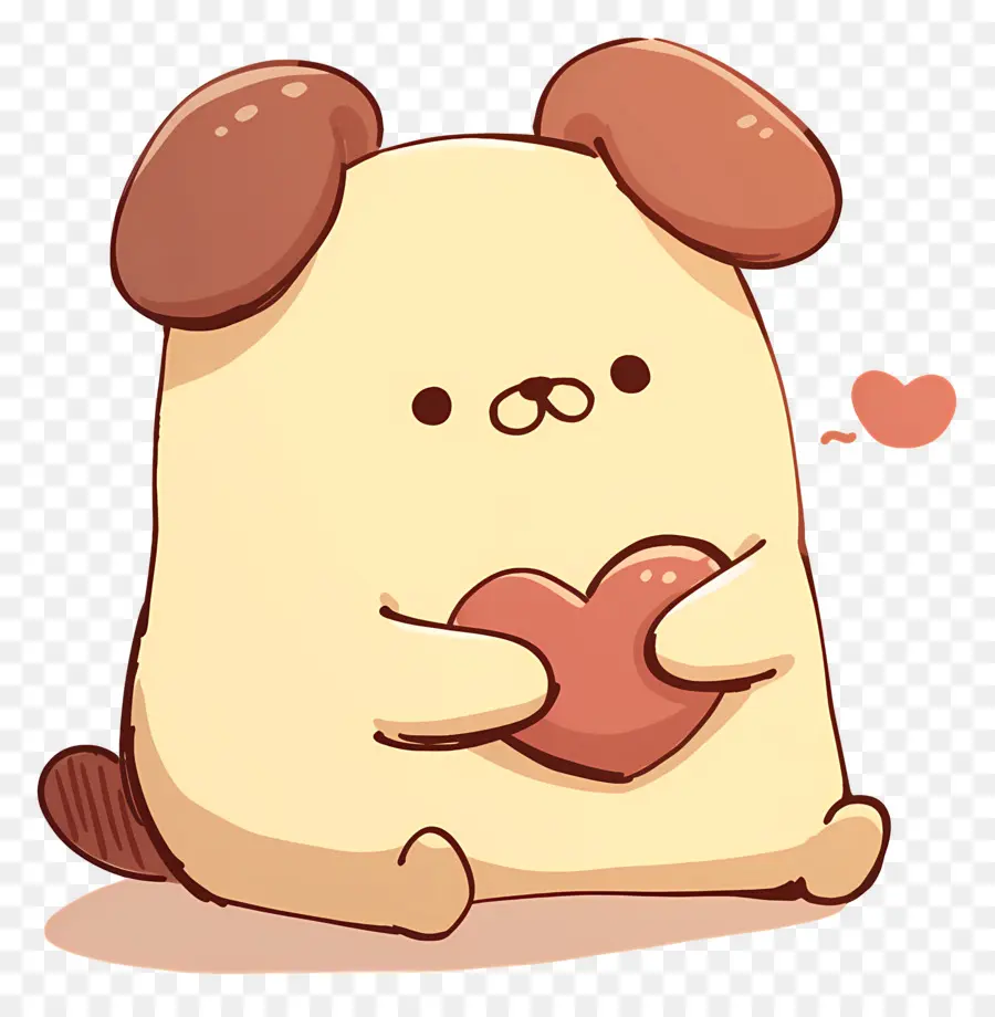 Pompompurin，Anjing Kuning Dengan Hati PNG