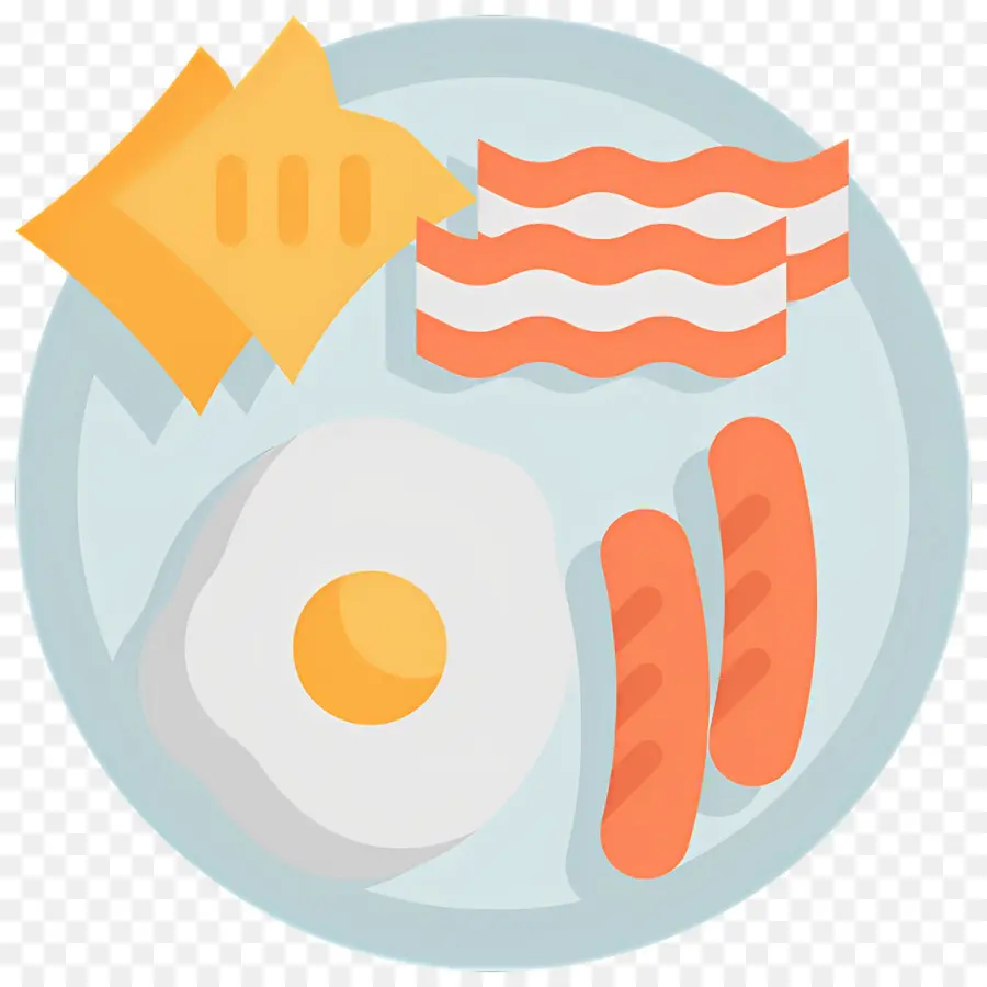 Bacon Dan Telur，Telur Bacon Dan Sosis PNG