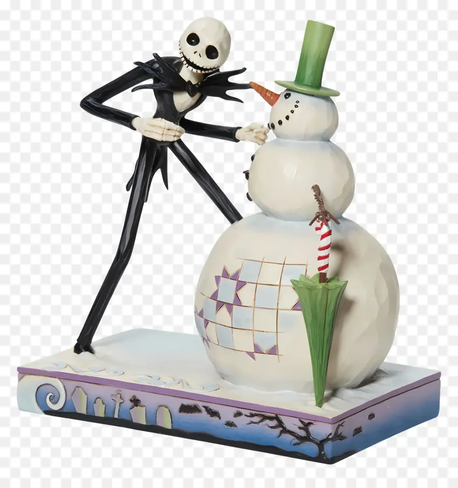 Jack Skellington，Kerangka Dengan Manusia Salju PNG