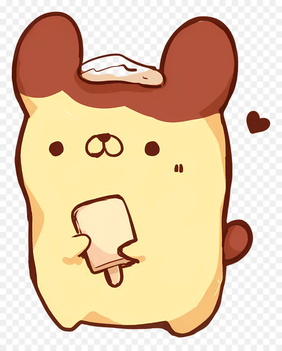 Pompompurin，Anjing Kartun Dengan Es Krim PNG