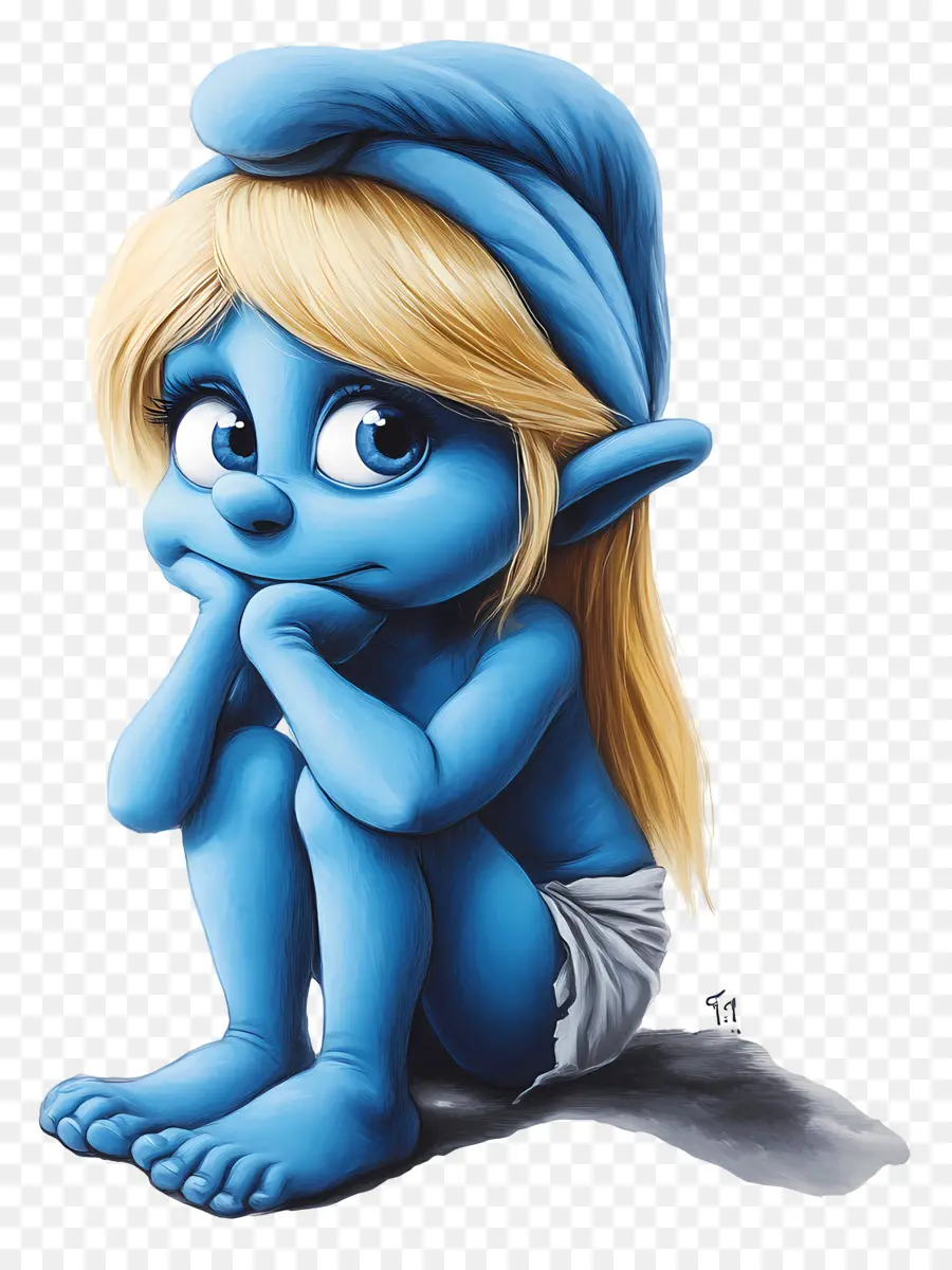 Smurfette，Karakter Biru PNG