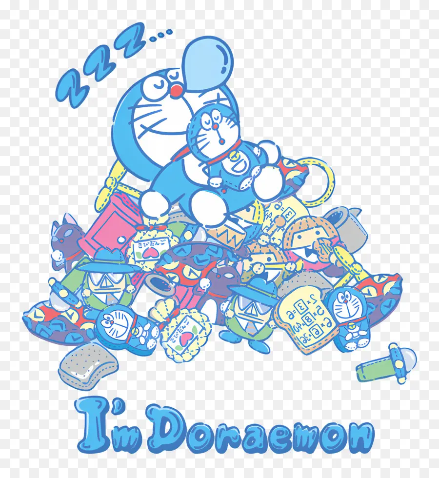 Doraemon，Karakter Kartun Sedang Tidur PNG